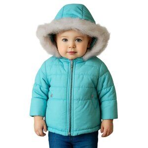 Puffer Jacket Coat Parka Winter Snow Teal Winter Tamer Kids Youth Toddler 2 T